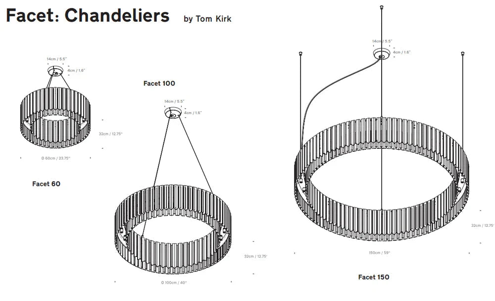 Facet 60 Pendant, G9, IP20