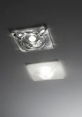 Faretti Cheope Semi-Flush Downlight, Clear Glass, GU10, IP44