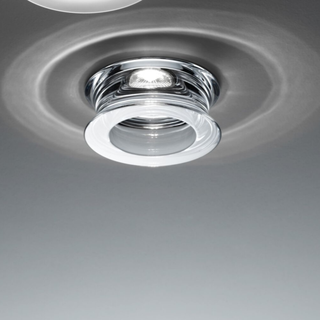 Faretti Eli Semi-Flush Downlight, Clear Glass, GU10, IP20