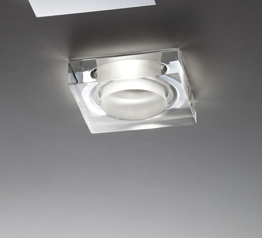 Faretti Lui Semi-Flush Downlight, Clear Glass, GU10, IP20