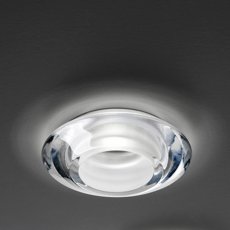 Faretti Rombo Semi-Flush Downlight, Clear Glass, GU10, IP20