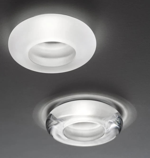 Faretti Tondo Semi-Flush Downlight, Frosted Glass, GU10, IP20