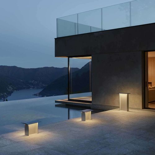 Fienile Bollard, Tall, Light Grey, LED, 19W, DALI Dim or On/Off, IP65