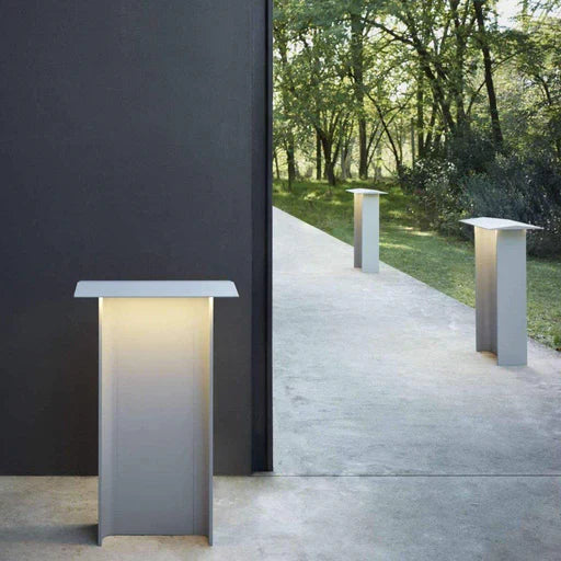 Fienile Bollard, Short, Light Grey, LED, 19W, DALI Dim or On/Off, IP65