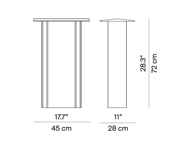 Fienile Bollard, Tall, Light Grey, LED, 19W, DALI Dim or On/Off, IP65