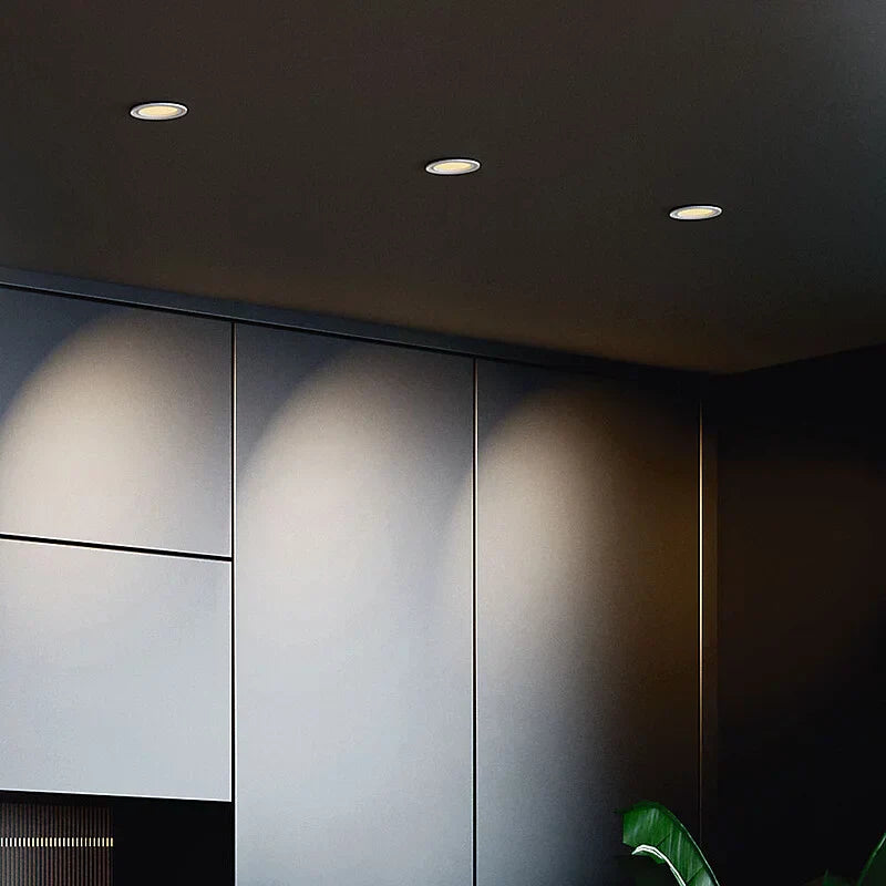 Flexio Downlight, Adjustable, Black Trim with White Baffle, 11W, LED, Dim, IP20