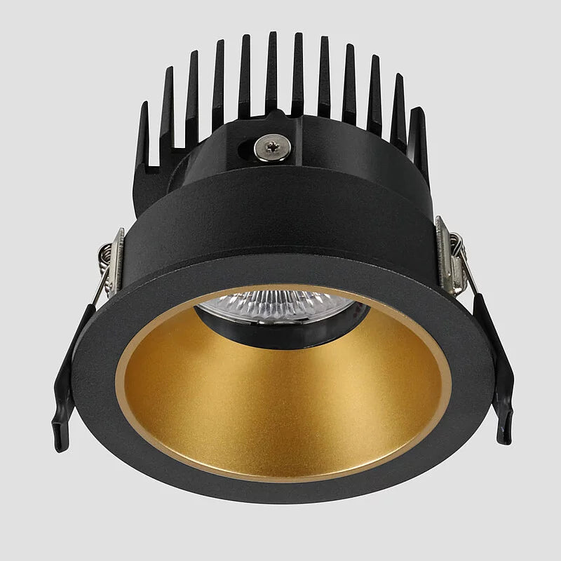 Flexio Downlight, Fixed, Black Trim with Gold Baffle, 11W, LED, Dim, IP44