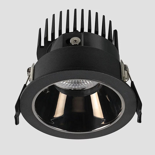 Flexio Downlight, Fixed, Black Trim with Black Chrome Baffle, 11W, LED, Dim, IP44