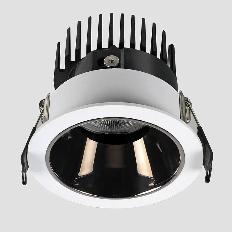 Flexio Downlight, Fixed, White with Black Chrome Baffle, 11W, LED, Dim, IP44