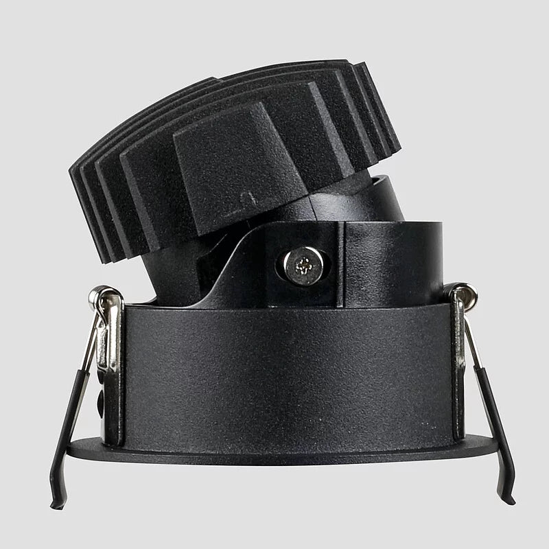 Flexio Downlight, Adjustable, Black Trim with White Baffle, 11W, LED, Dim, IP20