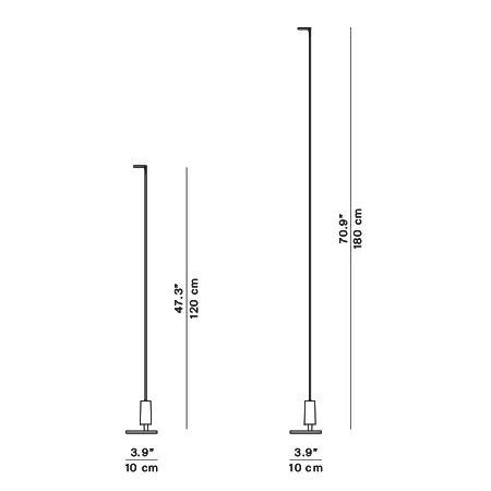 Flia Floor Wireless, 180 cm H, LED, 2.5W, Touch Dim, IP65