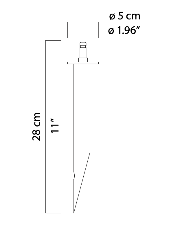 Flia Floor, Single, 120 cm H, LED, 2.5W, DALI Dim or On/Off, IP65