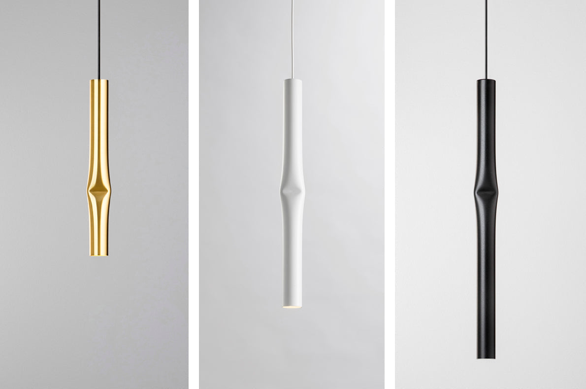 Flow Pendant, Satin Gold, 51 cm H, LED, Surface Mount, On/Off