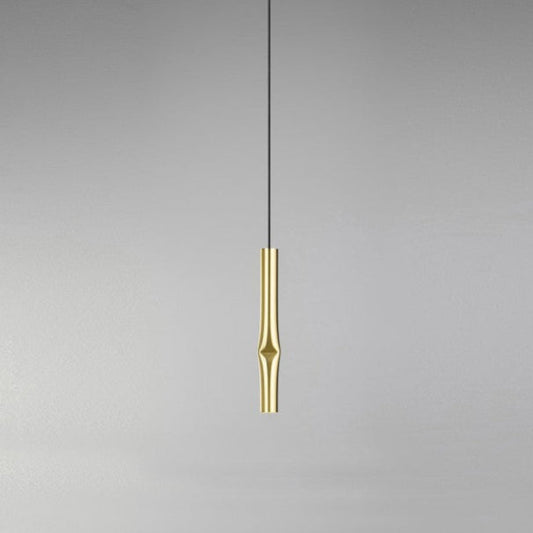 Flow Pendant, Satin Gold, 32 cm H, LED, Recessed Mount, Triac Dim