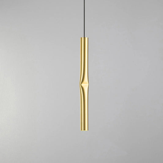 Flow Pendant, Satin Gold, 41 cm H, LED, Recessed Mount, Triac Dim