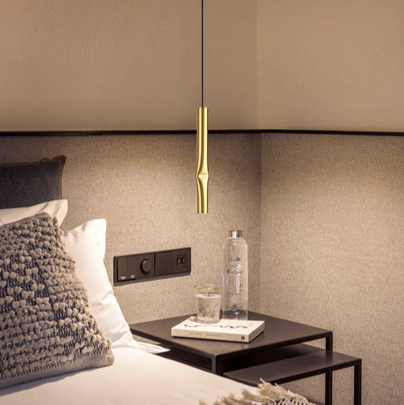 Flow Pendant, Satin Gold, 51 cm H, LED, Surface Mount, On/Off