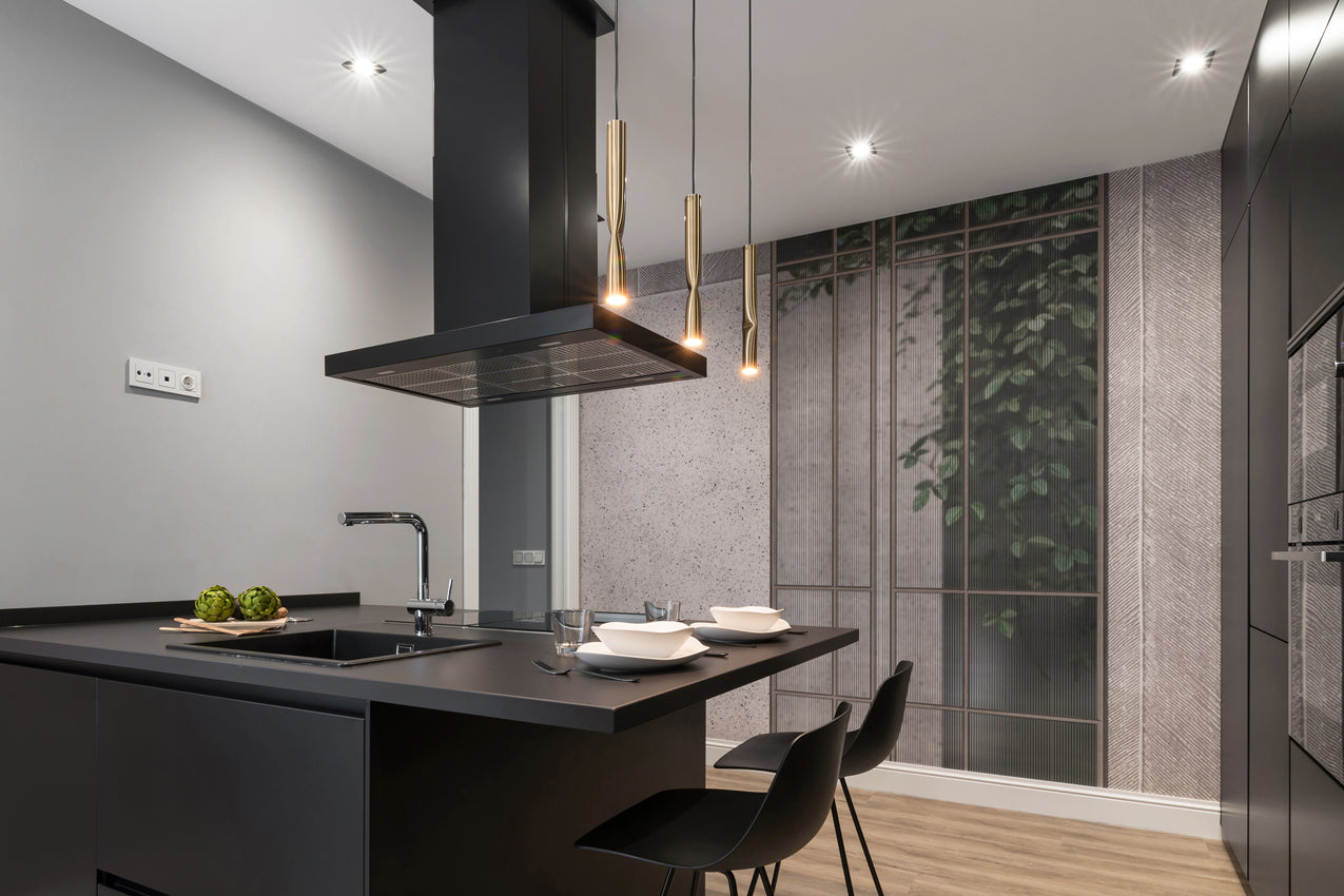 Flow Pendant, Satin Gold, 51 cm H, LED, Surface Mount, On/Off