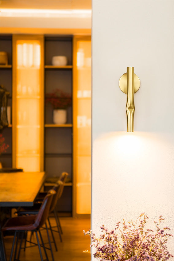 Flow Wall Light, Satin Gold, LED, On/Off