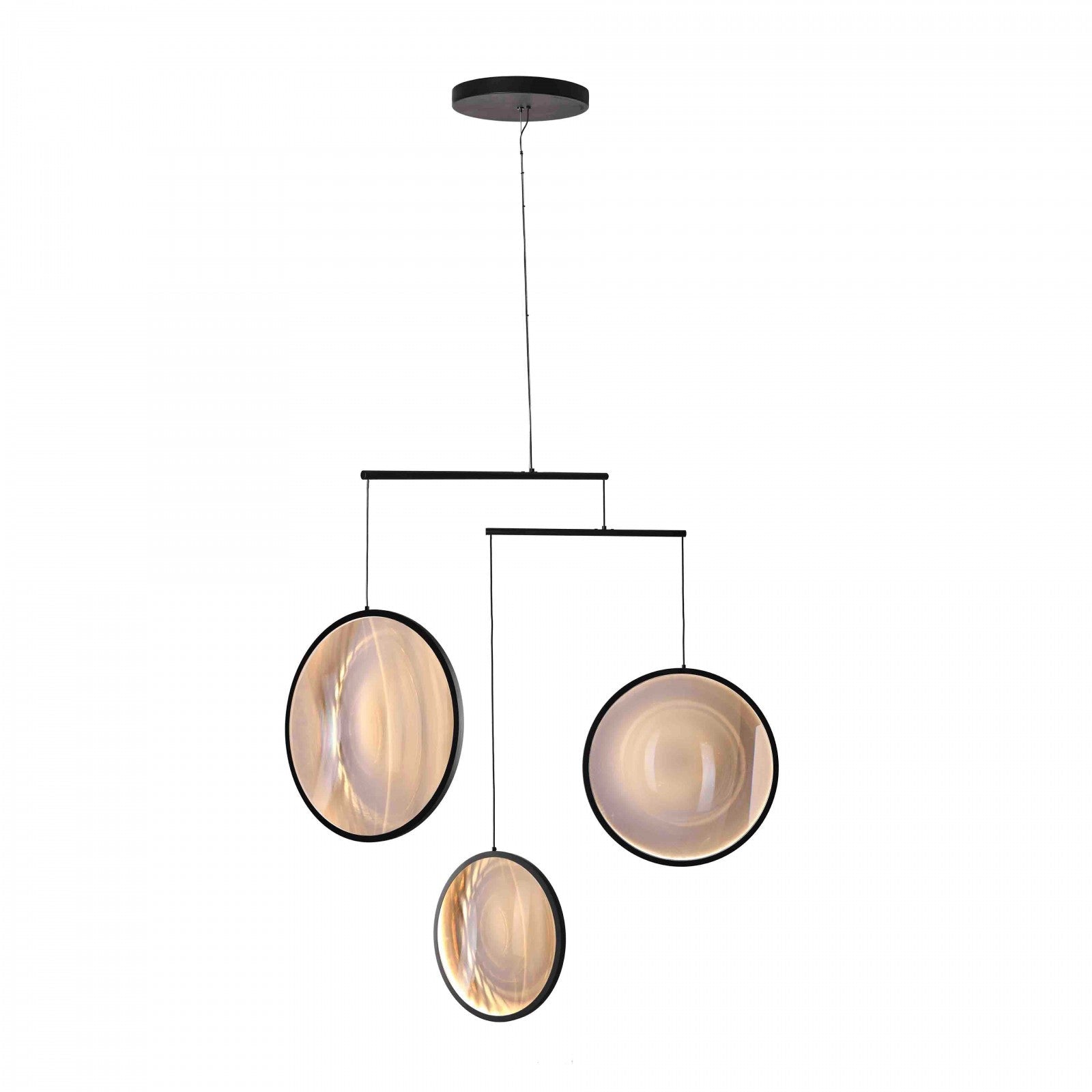 DCW Editions black Focus pendant with 3 circles