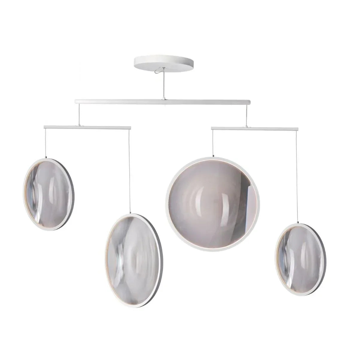 DCW Editions white Focus pendant with 4 circles