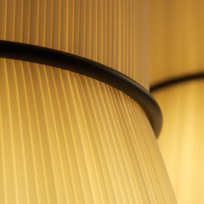 Folie Pendant, Vertical, White Ribbons, E27, IP20