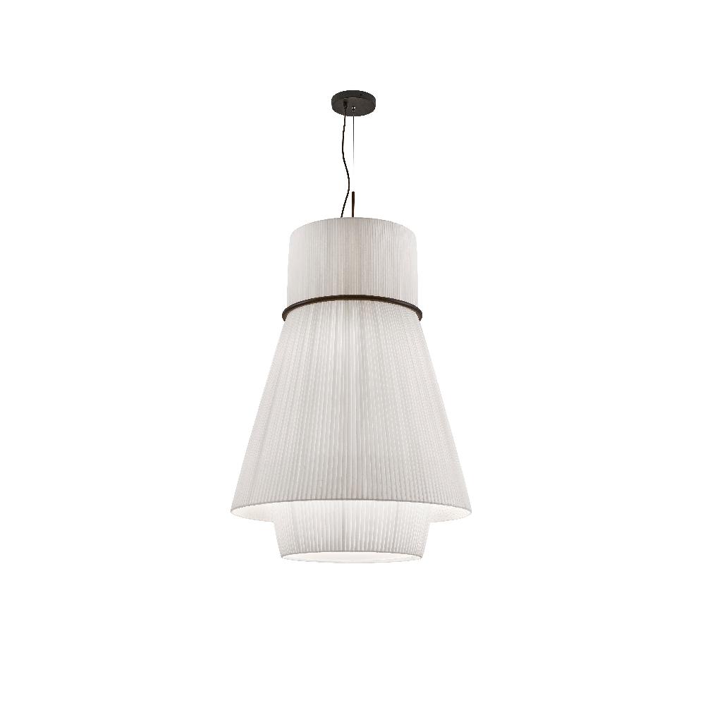 Folie Pendant, Vertical 2 Tiers, White Ribbons, E27, IP20