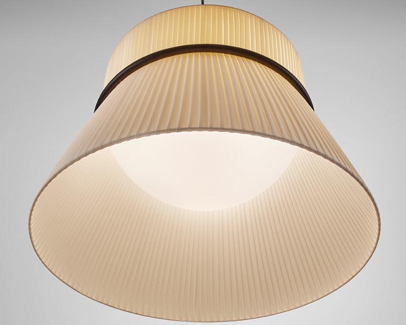 Folie Pendant, Wide, White Ribbons, E27, IP20