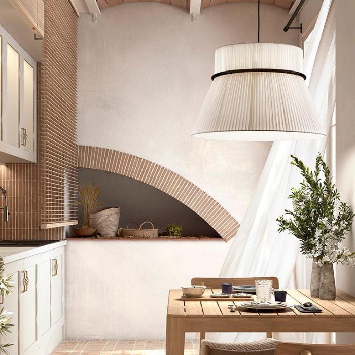 Folie Pendant, Vertical, White Ribbons, E27, IP20