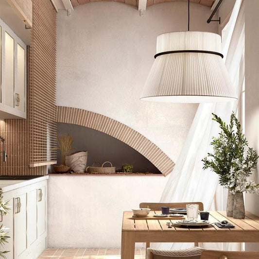 Folie Pendant, Wide, Cream Ribbons, E27, IP20