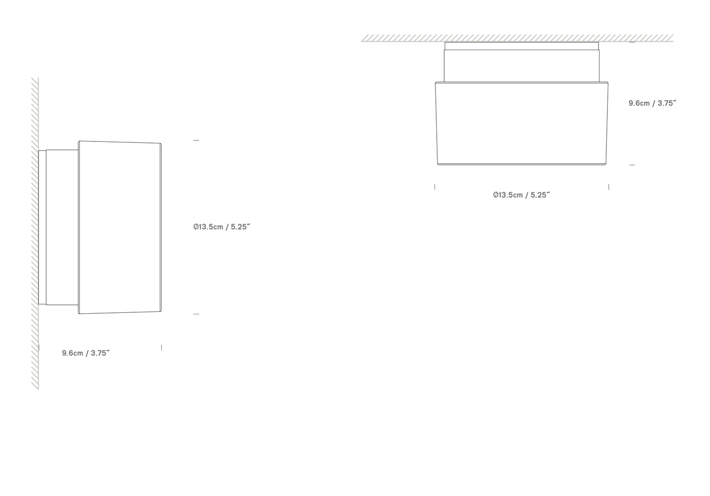 Full Stop, Wall or Ceiling, Glass, LED, Phase Dim, IP65