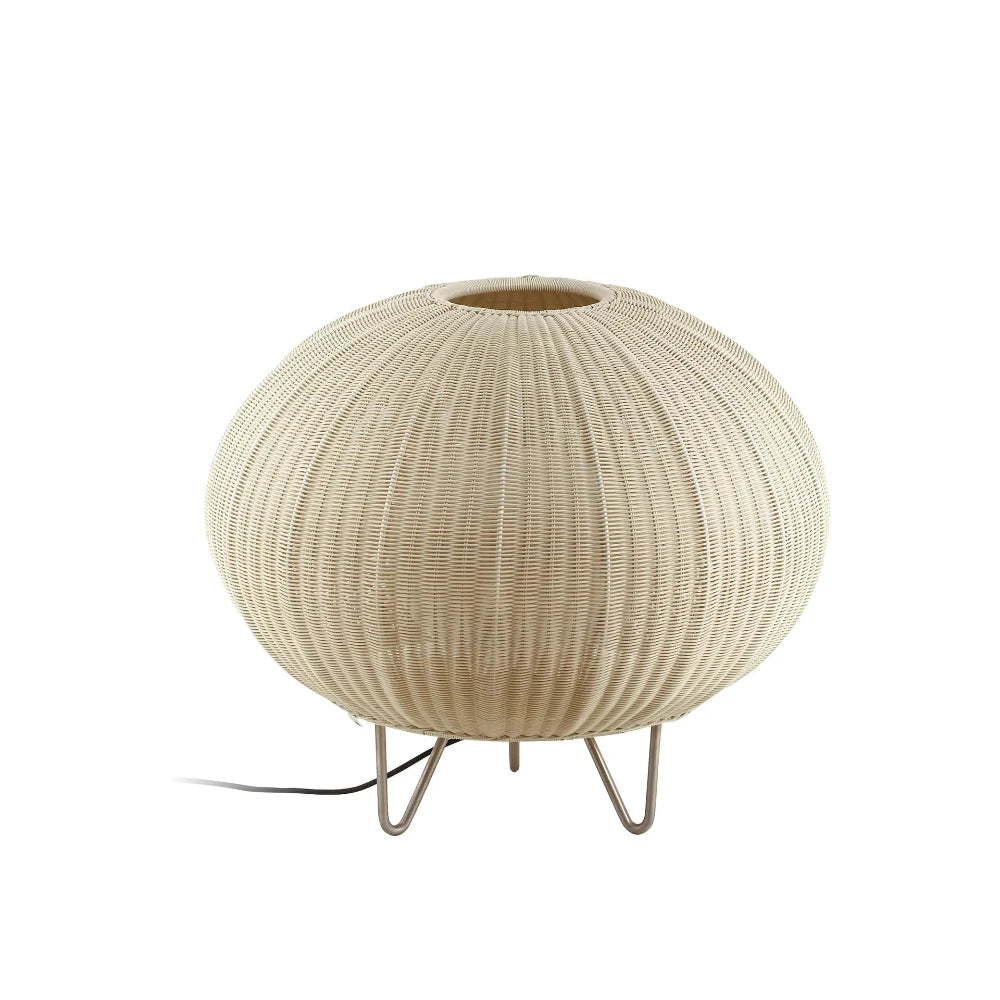 Garota Floor, Short, Ivory White, E27, Plugs In, IP66