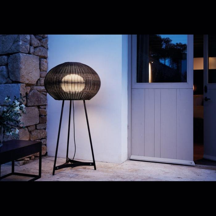 Garota Floor, Tall, Ivory White, E27, Plugs In, IP66