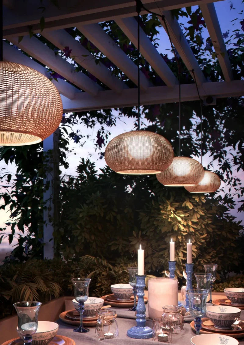 Garota Pendant, Small, Ivory White, LED, 8.4W, On/Off, Plugs In, IP66