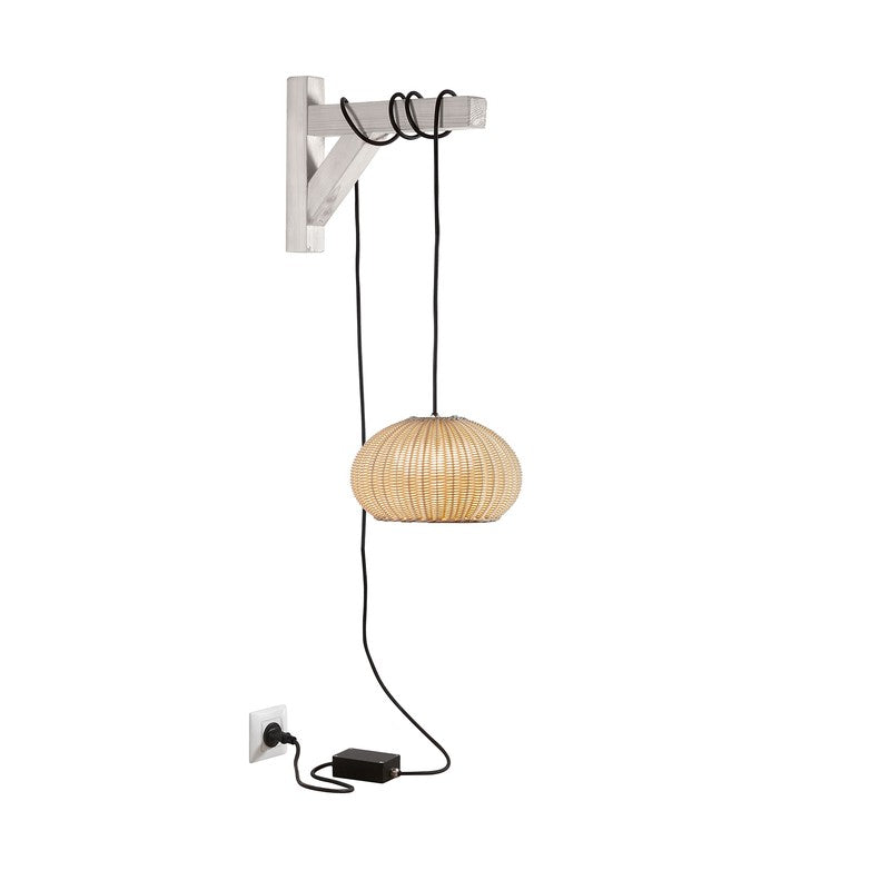 Garota Pendant, Small, Ivory White, LED, 8.4W, On/Off, Plugs In, IP66