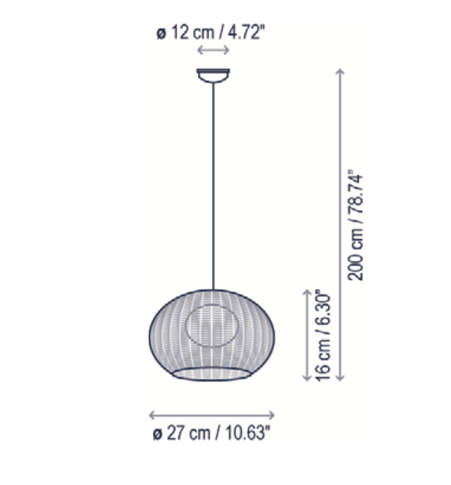 Garota Pendant, Small, Brown, LED, 8.4W, Triac Dim, IP66