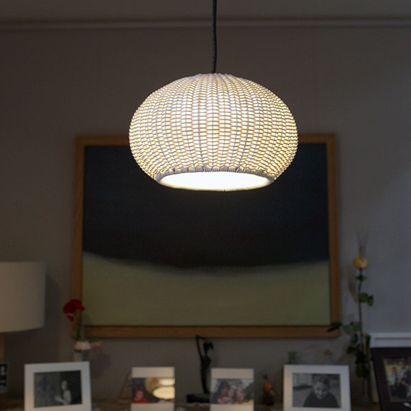Garota Pendant, Small, Ivory White, LED, 8.4W, On/Off, Plugs In, IP66