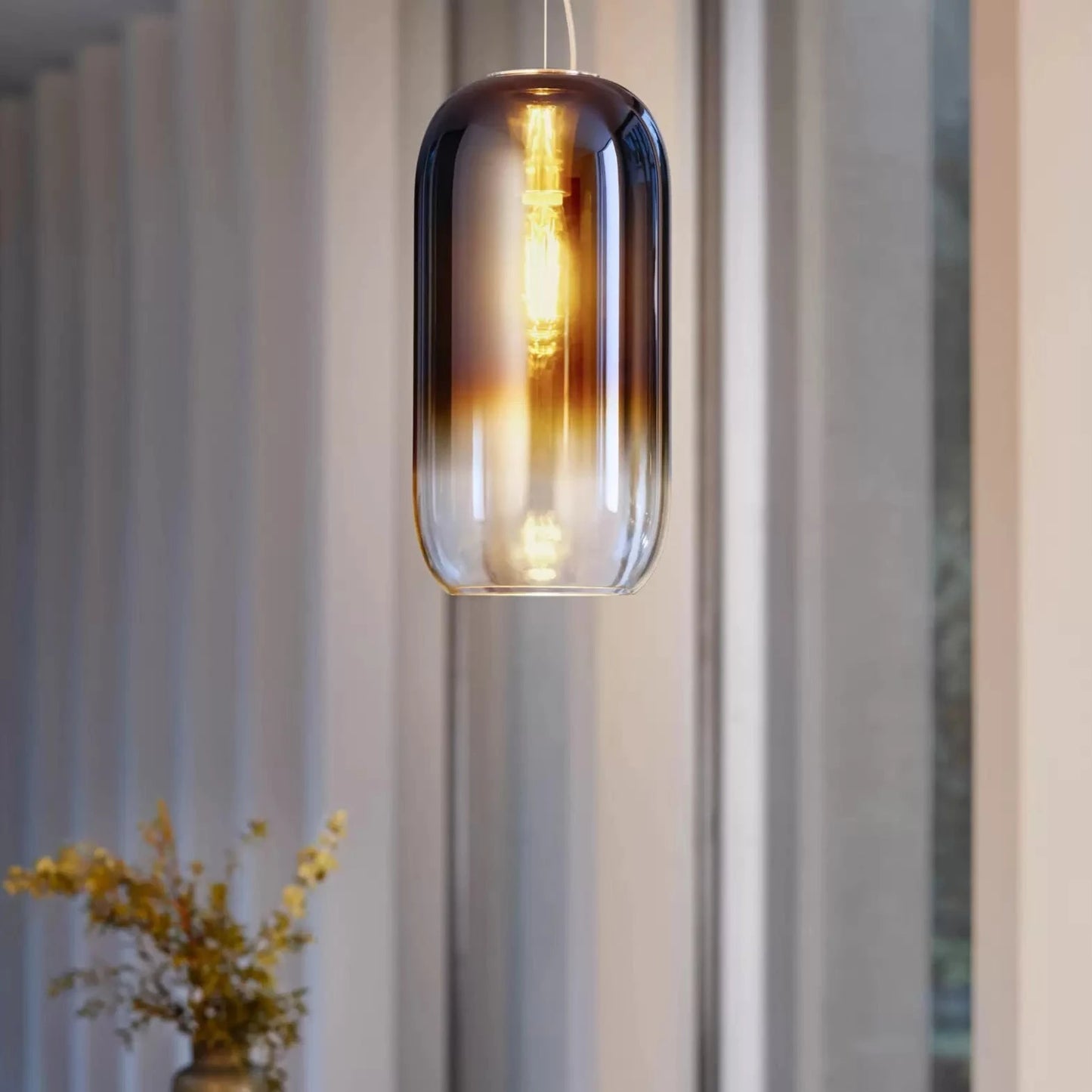 Gople Pendant, Bronze Ombre Clear Glass, IP20