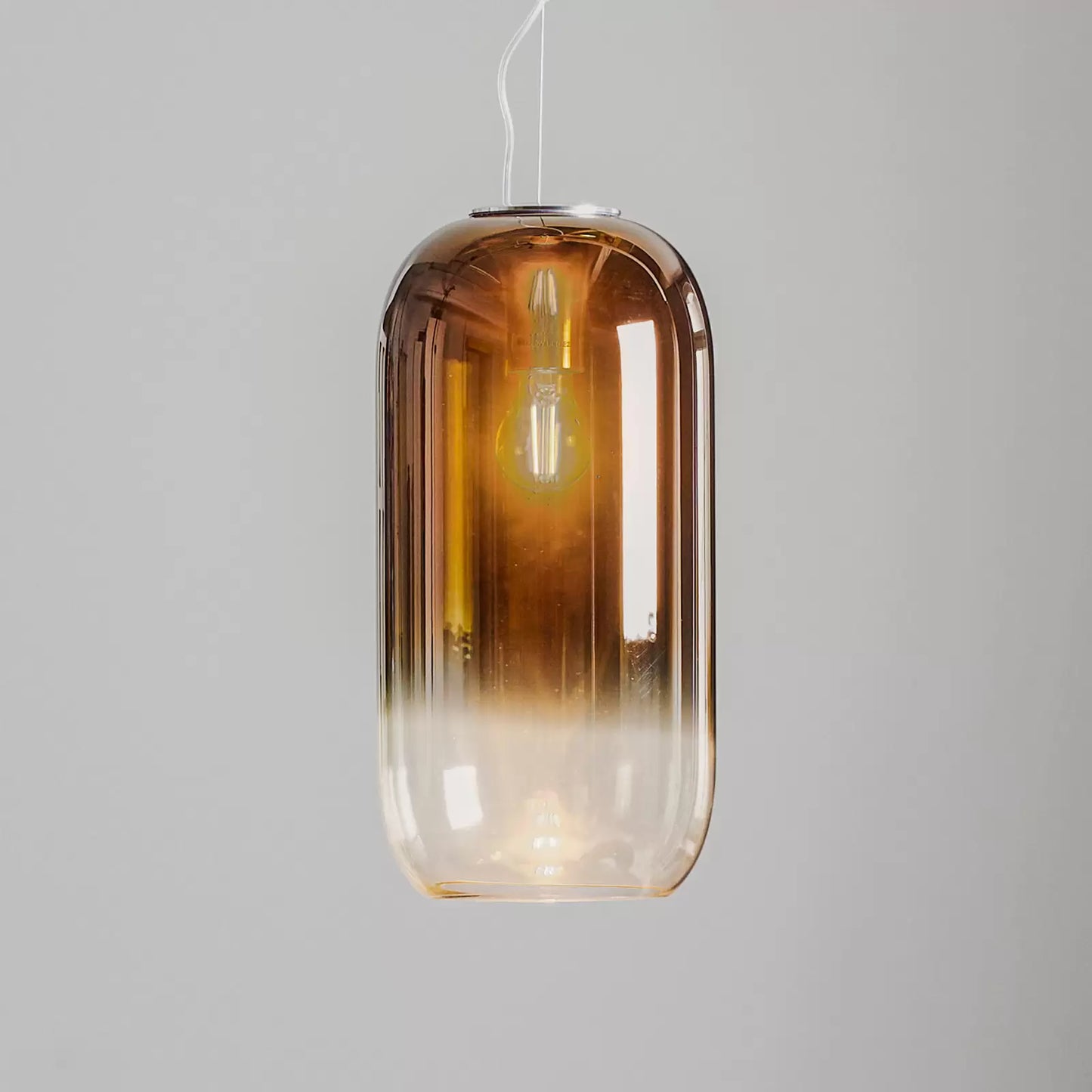 Gople Pendant, Bronze Ombre Clear Glass, IP20