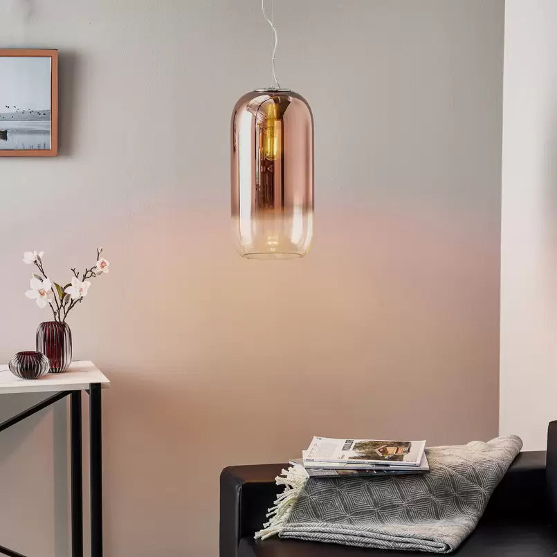 Gople Pendant, Copper Ombre Clear Glass, IP20