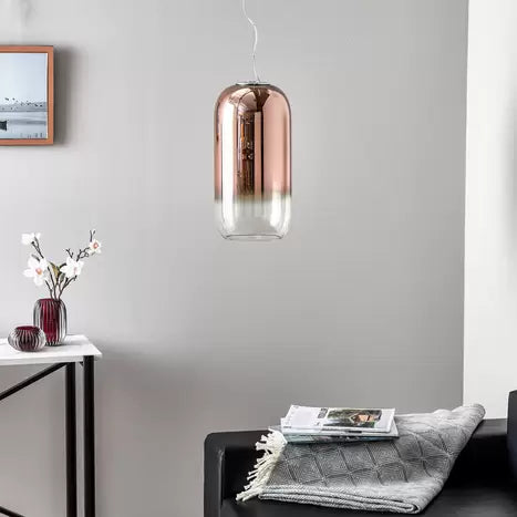 Gople Pendant, Copper Ombre Clear Glass, IP20