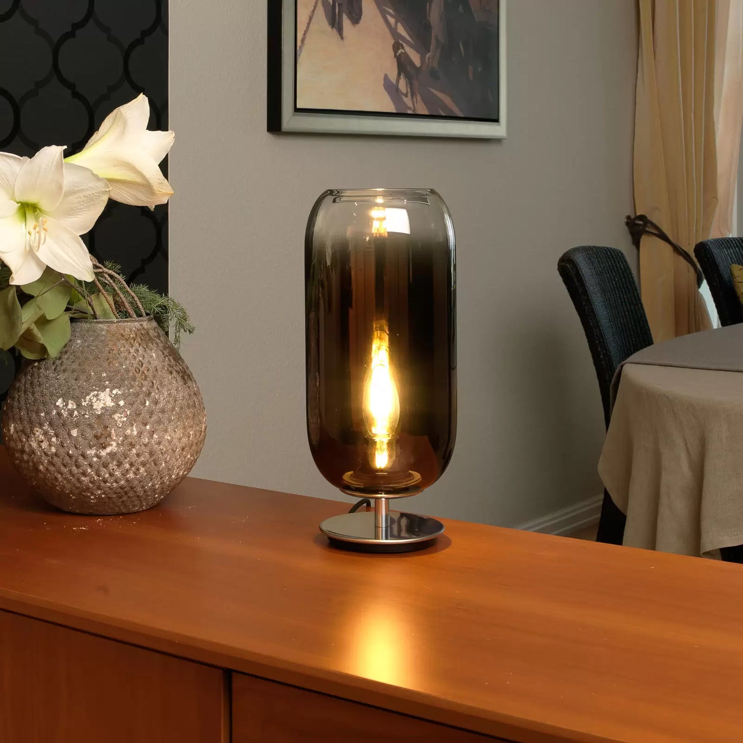 Gople Table Lamp, Bronze Ombre Clear Glass, IP20