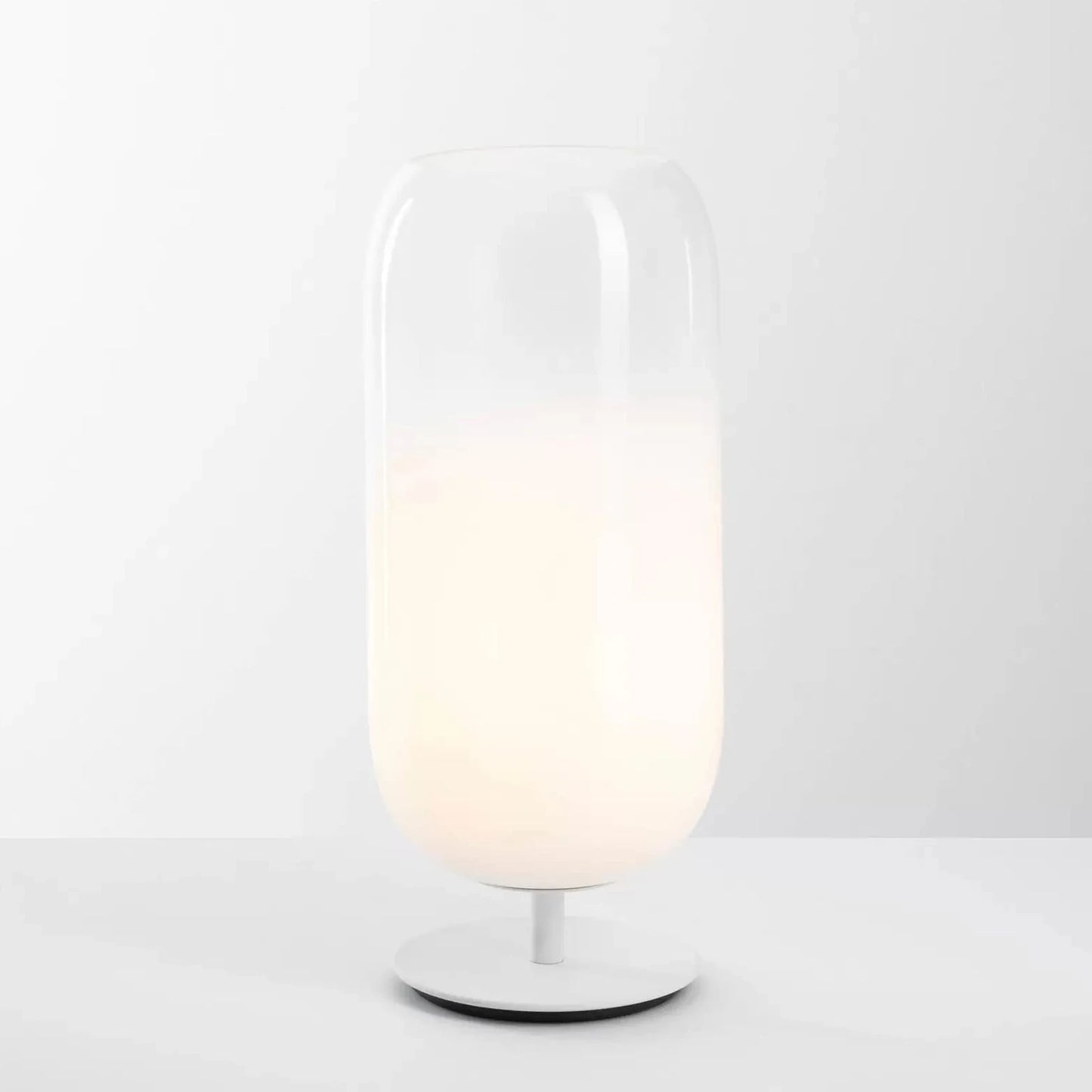 Gople Table Lamp, White Ombre Clear Glass, IP20