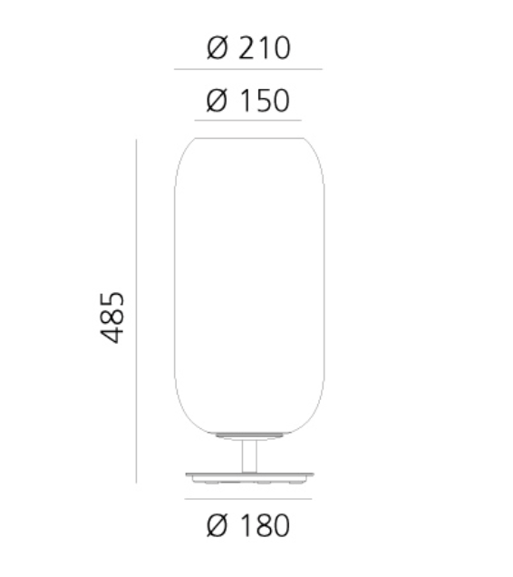 Gople Table Lamp, White Ombre Clear Glass, IP20