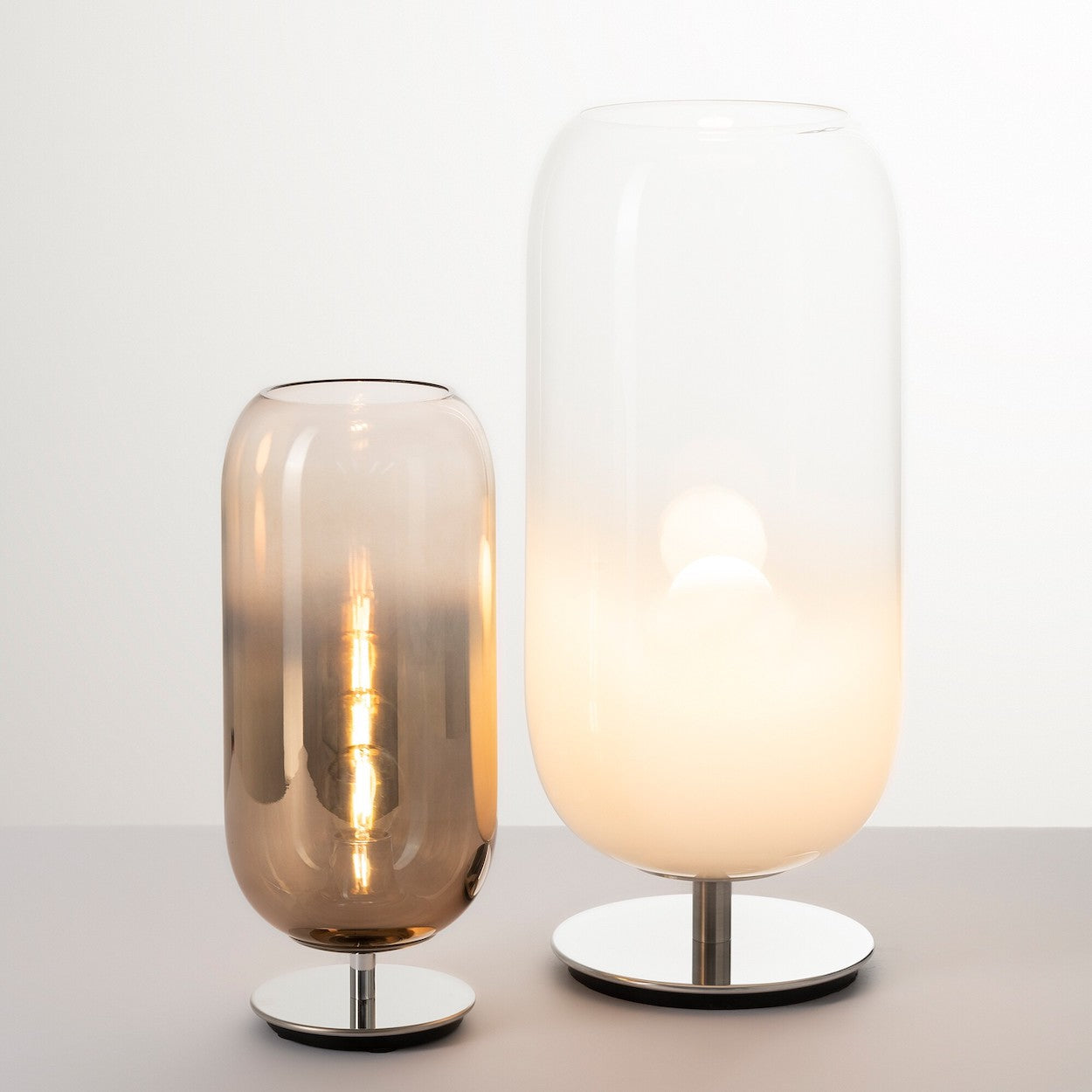 Gople Table Lamp, Copper Ombre Clear Glass, IP20