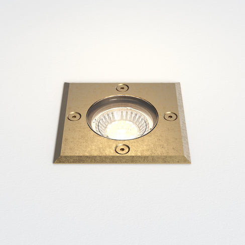 Gramos, Inground Uplight, Brass, Square, GU10, IP65