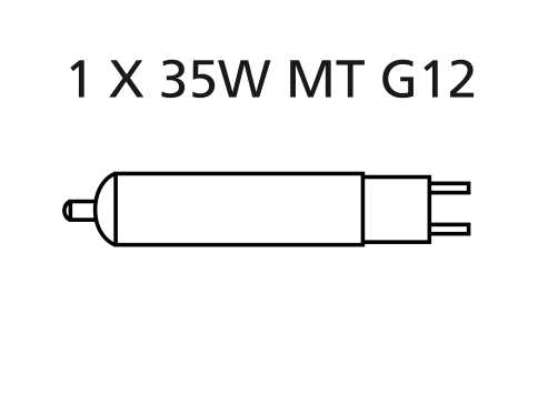 Granito Bollard, Large, Rust, G12, IP65