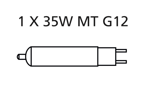 Granito Bollard, Small, Rust, G12, IP65