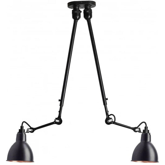 Gras-N302-Double-Pendant-Black-with-Copper
