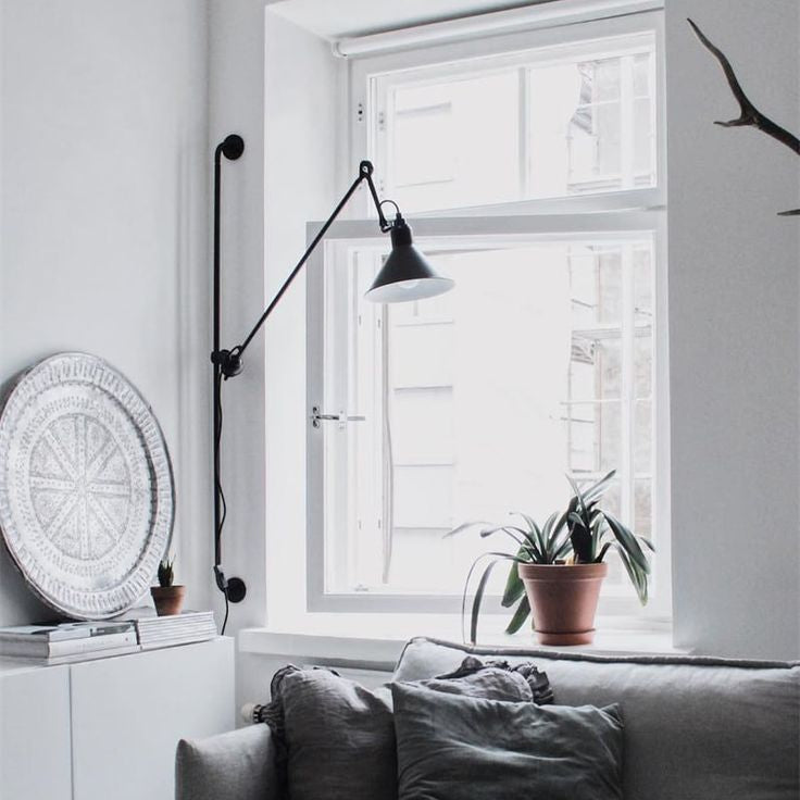 Gras N214 Adjustable Wall Bracket Cone White Shade, Plug In, E14, IP20