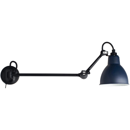 Gras N204 L40 Adjustable Wall Long Straight Arm Blue Shade, E27, IP20